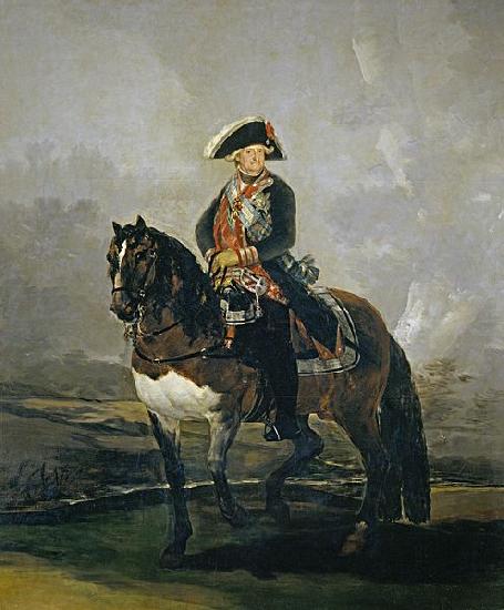 Francisco de Goya Carlos IV a caballo oil painting image